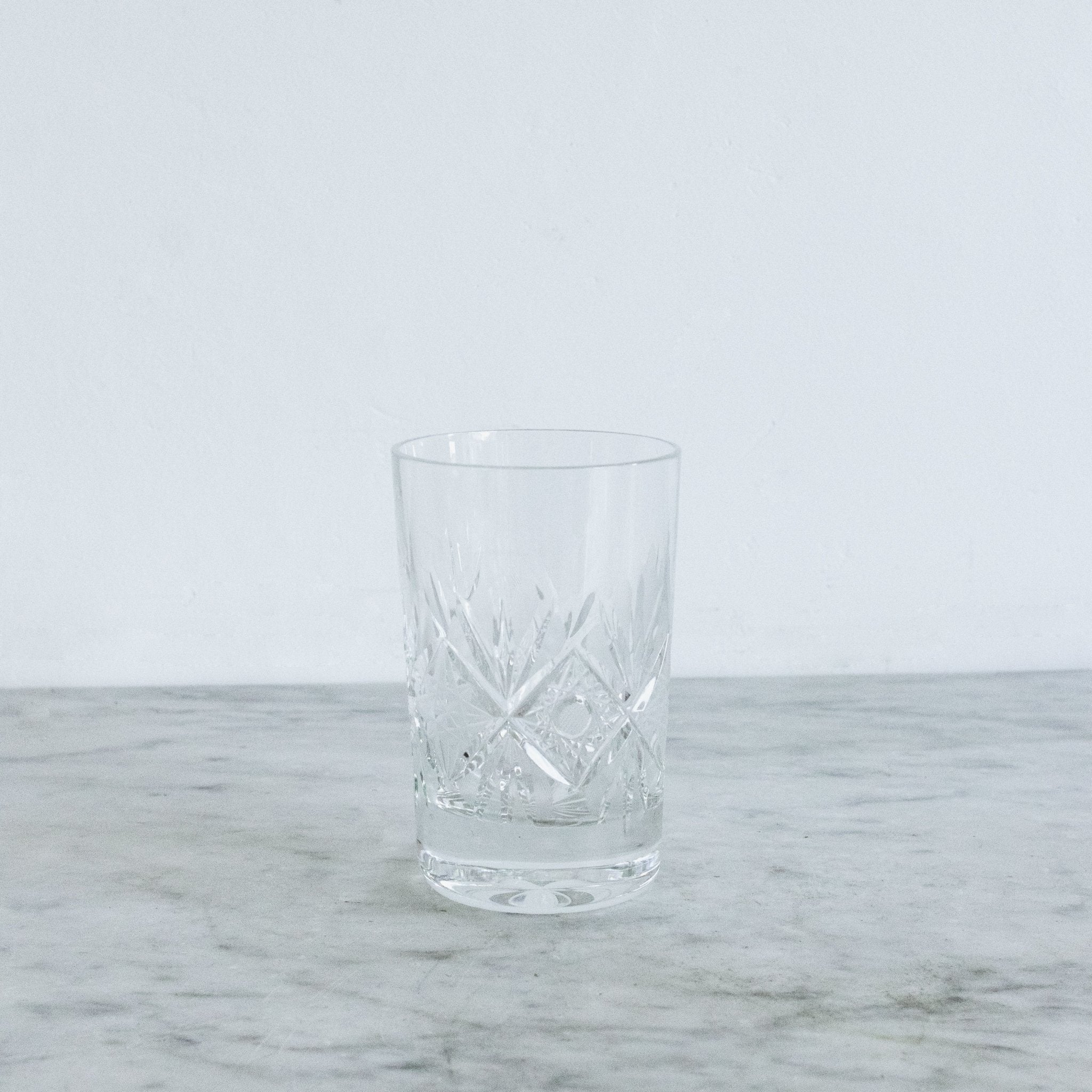 Pair of Cut Crystal Bar Glasses - elsie green - The French Kitchen