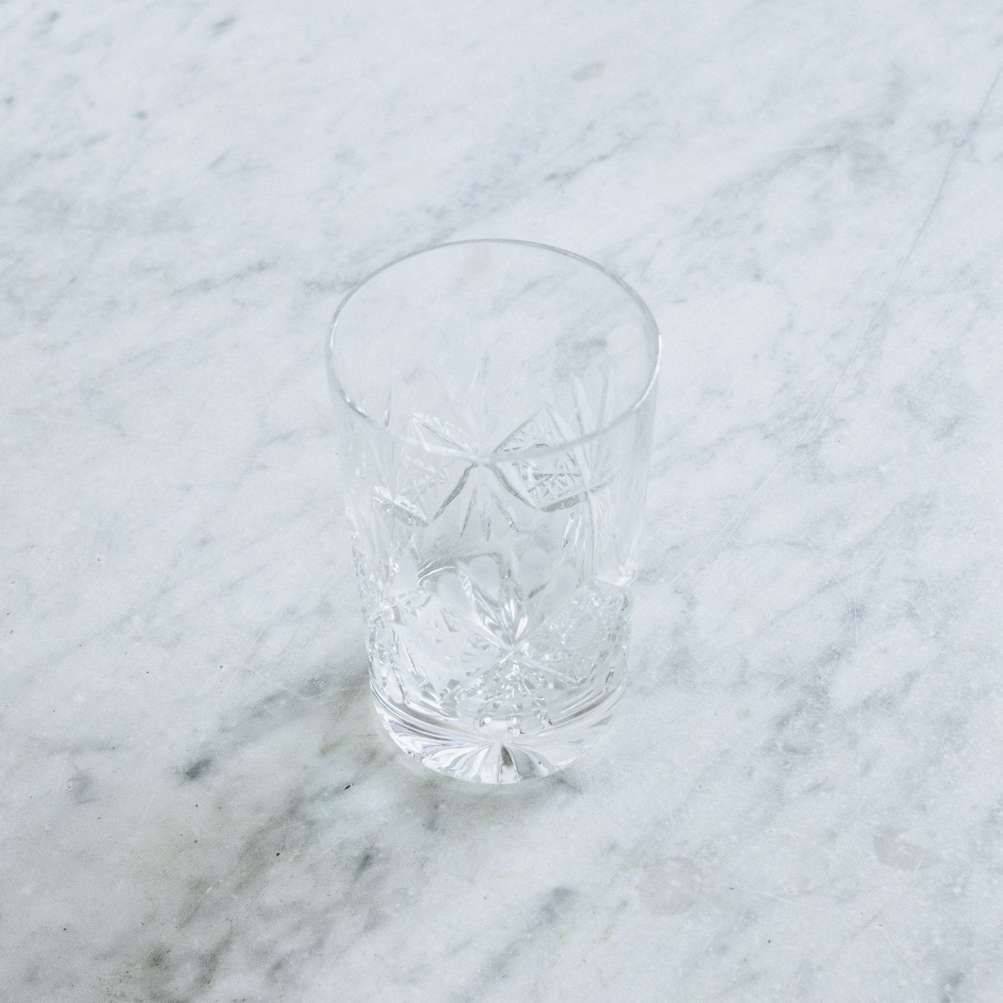 Pair of Cut Crystal Bar Glasses - elsie green - The French Kitchen