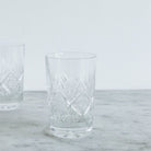 Pair of Cut Crystal Bar Glasses - elsie green - The French Kitchen