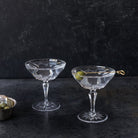 Pair of Cut Crystal Coupes - elsie green - the french kitchen