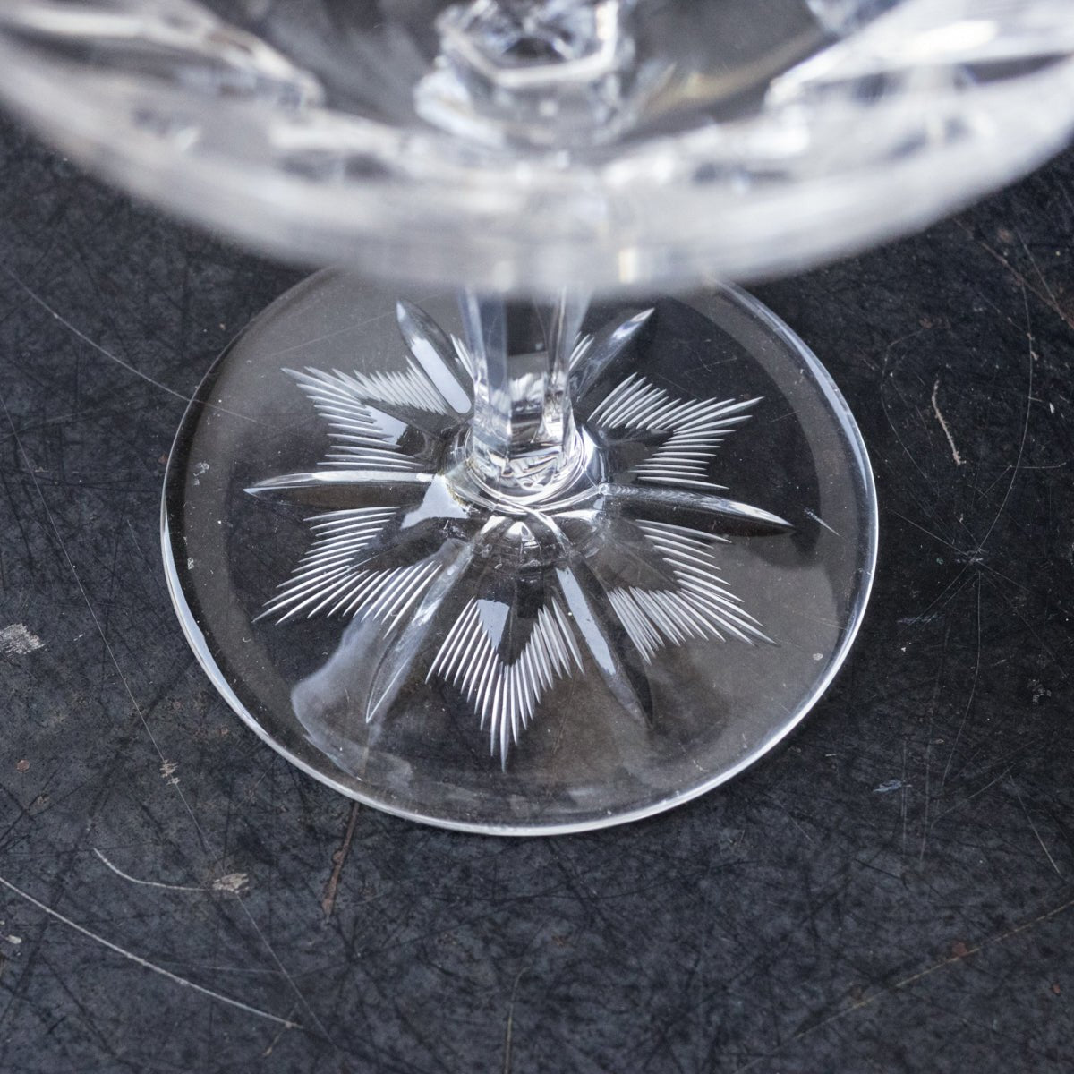 Pair of Cut Crystal Coupes - elsie green - the french kitchen
