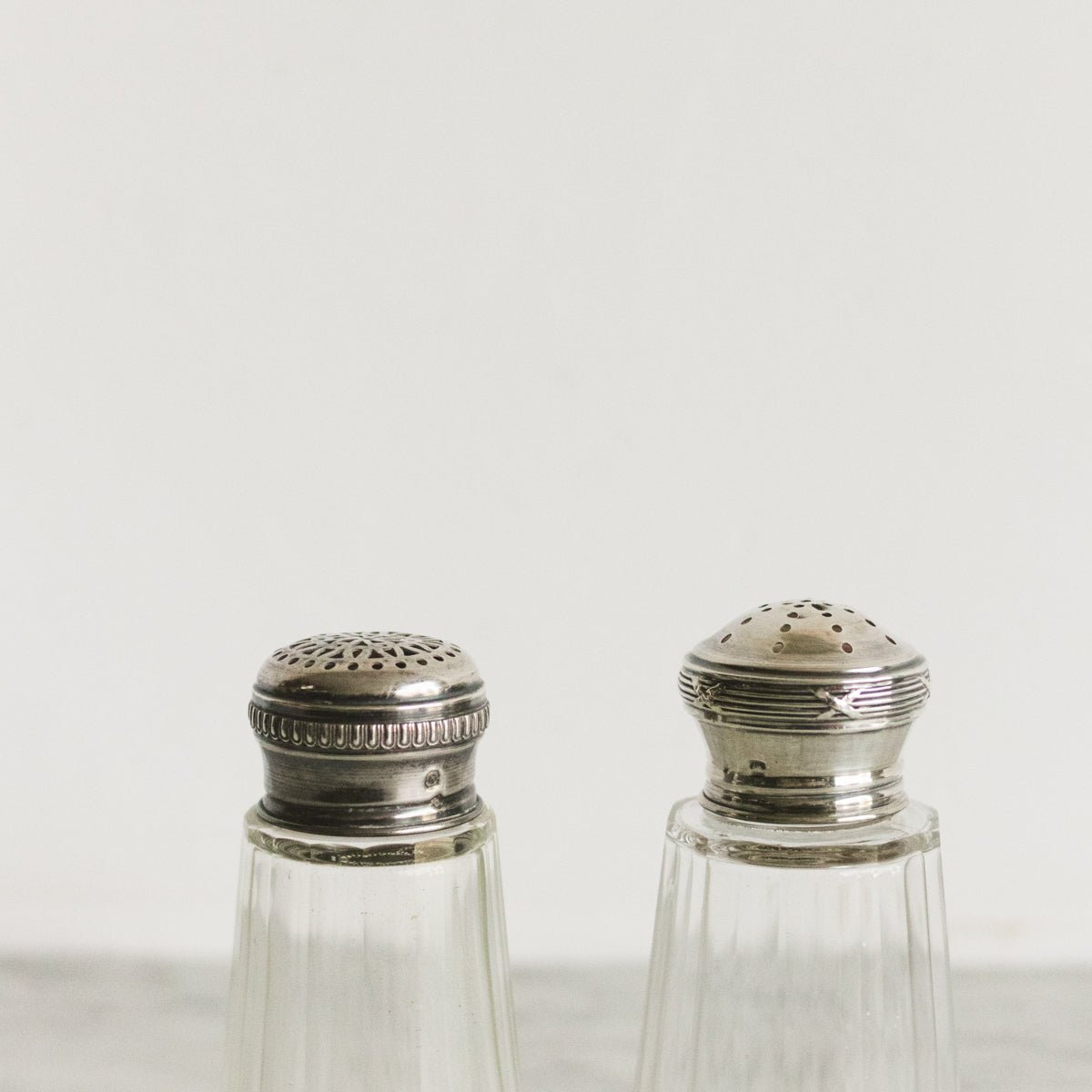 Pair of Cut Glass Shakers - elsie green - the french kitchen