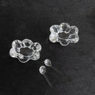 Pair of Daum Crystal Salt Cellars - elsie green - the french kitchen