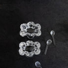Pair of Daum Crystal Salt Cellars - elsie green - the french kitchen