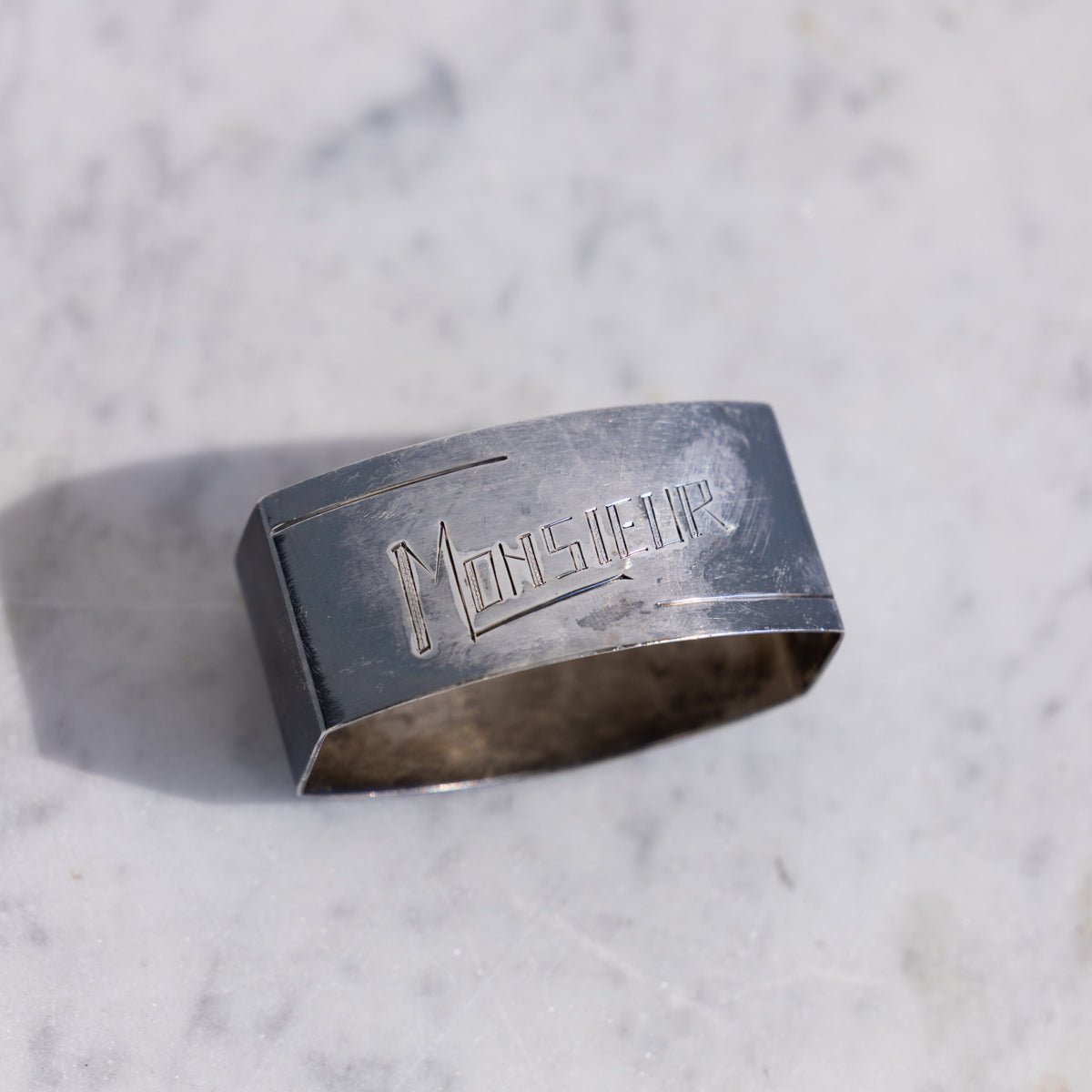 Pair of Engraved Napkin Rings | Madame & Monsieur - elsie green - the french kitchen
