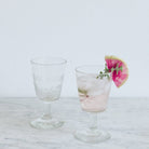 Pair of Etched Wine Glasses - elsie green - the french kitchen