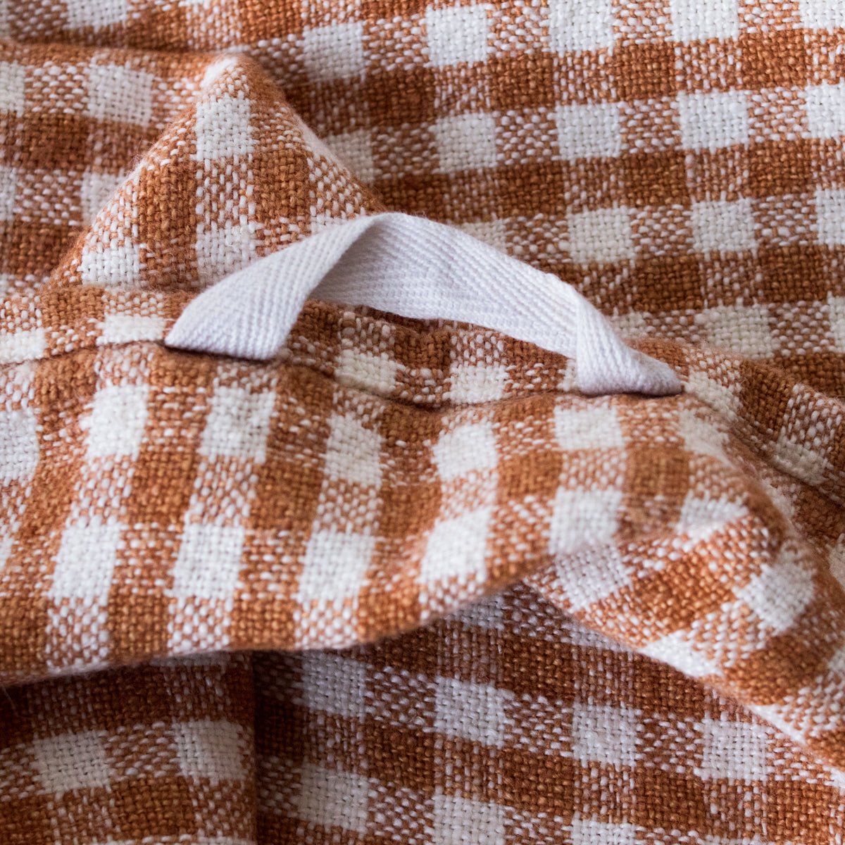 Pair of Gingham Kitchen Towels | Cognac - elsie green - Textiles
