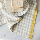 Pair of Gingham Kitchen Towels | Dijon - elsie green - textiles