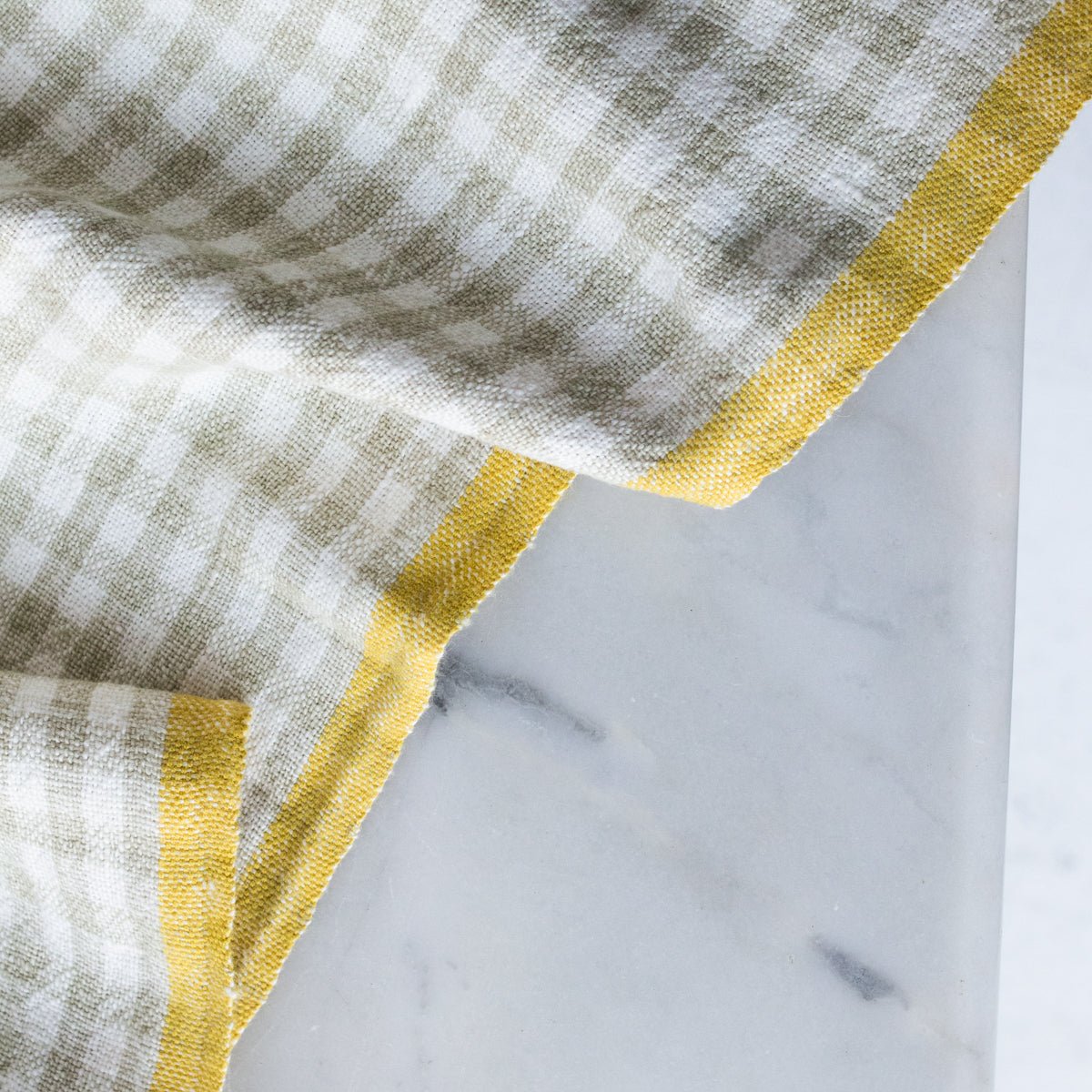 Pair of Gingham Kitchen Towels | Dijon - elsie green - textiles