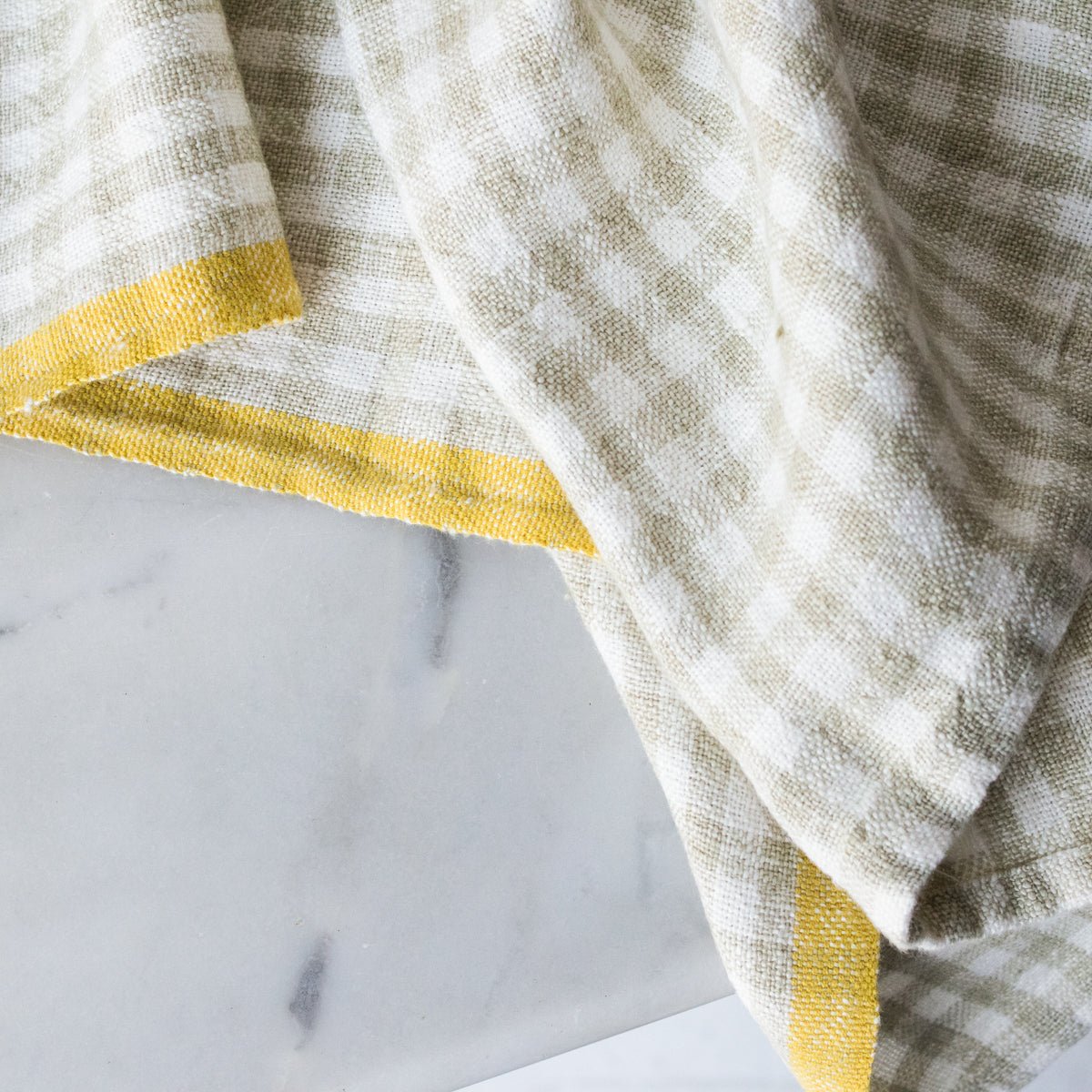 Pair of Gingham Kitchen Towels | Dijon - elsie green - textiles
