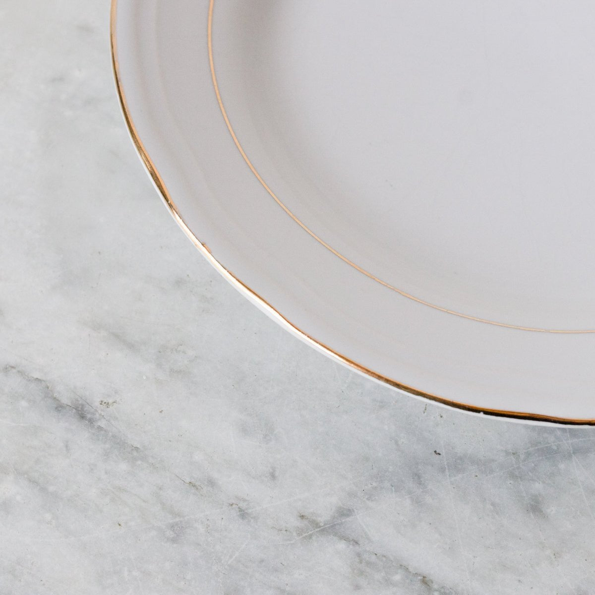 Pair Of Gold Thin Rimmed Plates - elsie green - The French Kitchen