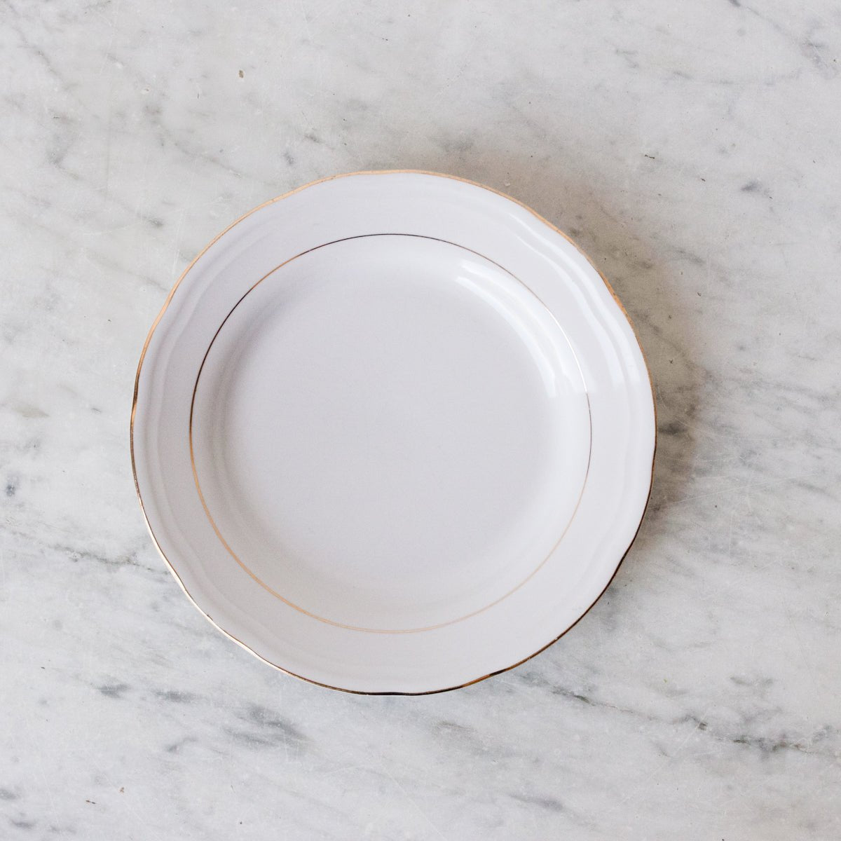 Pair Of Gold Thin Rimmed Plates - elsie green - The French Kitchen