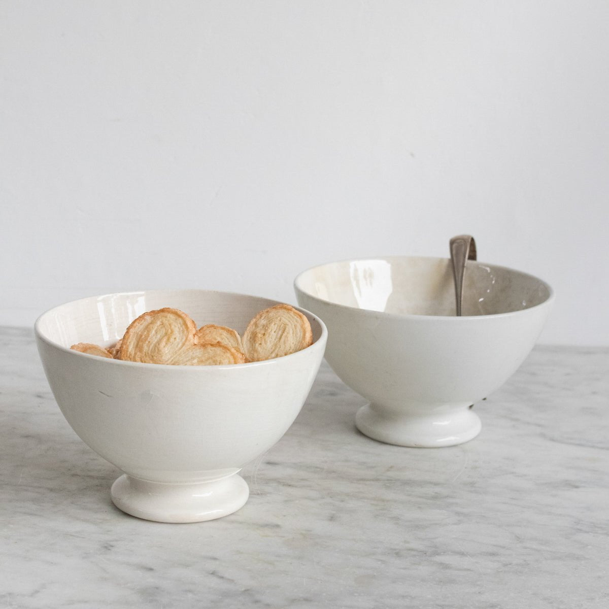 Pair Of Grande Ironstone Cafe Bowls - elsie green - The French Kitchen
