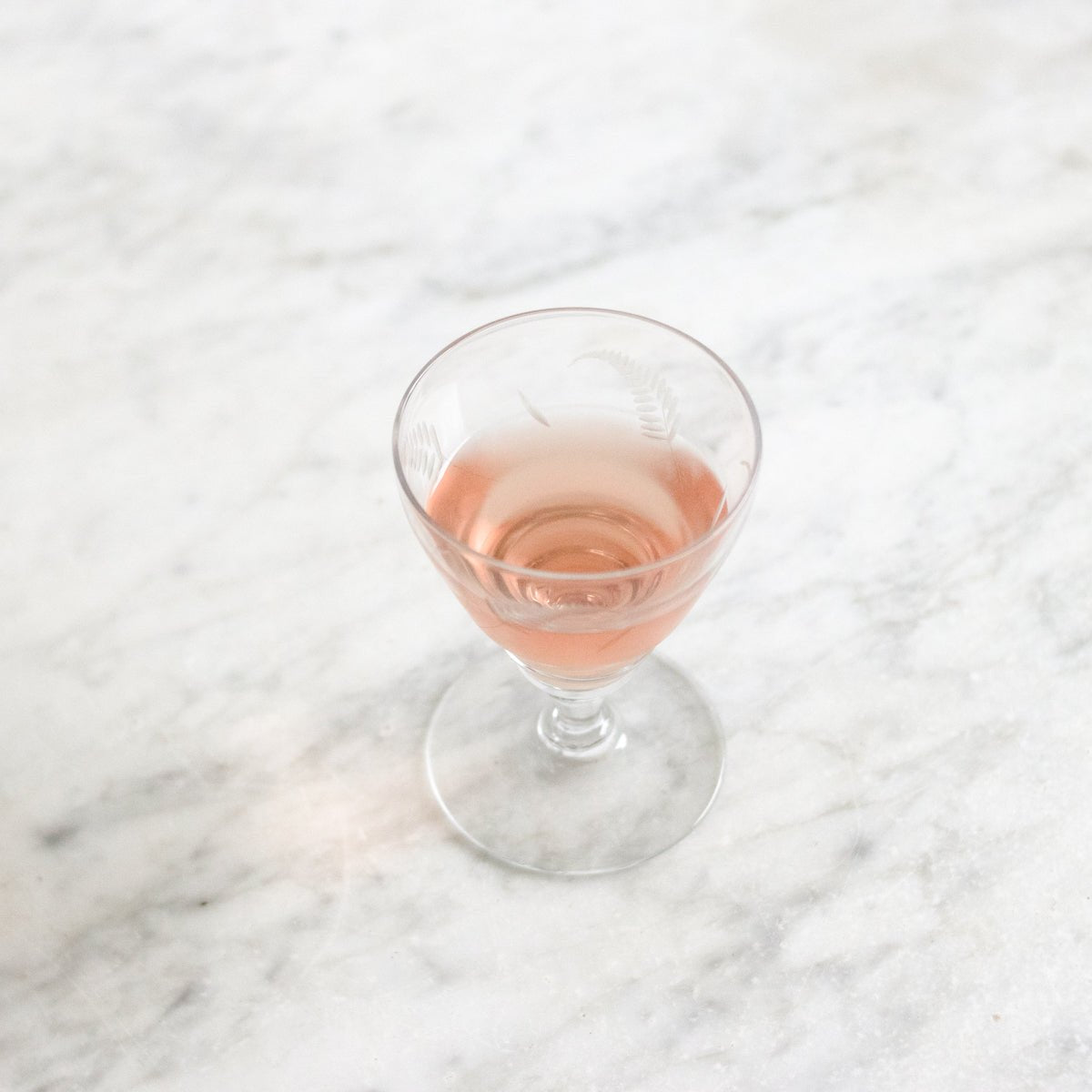 Pair of Hand Cut Fern Cocktail Glasses - elsie green - The French Kitchen