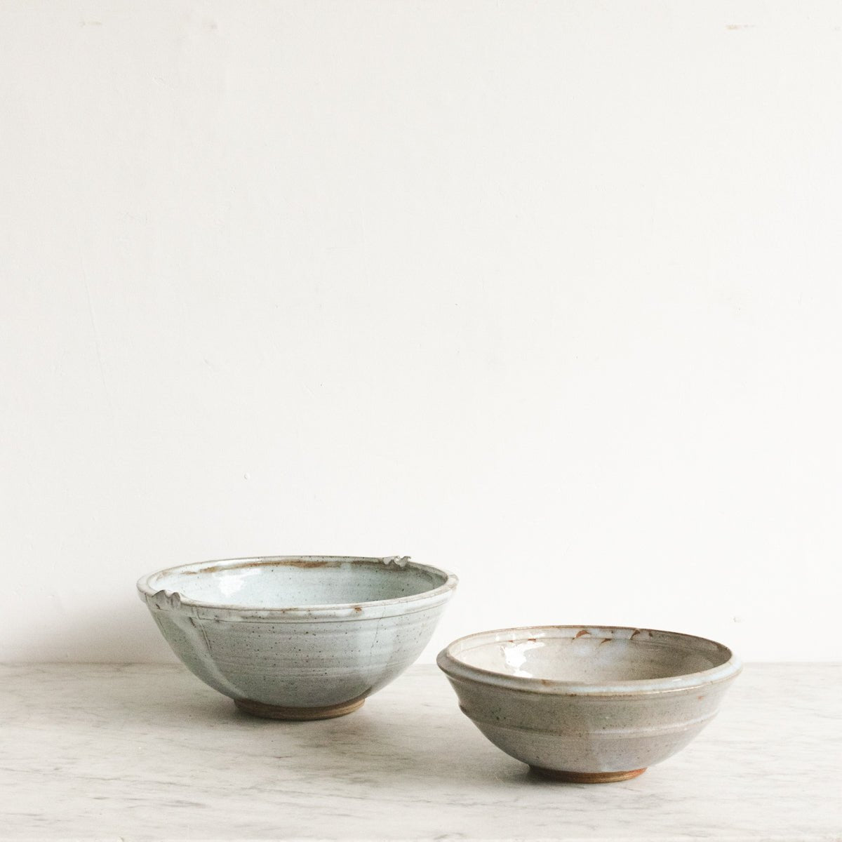 Pair of Hand Made Stoneware Bowls | Signed by Artist - elsie green - art