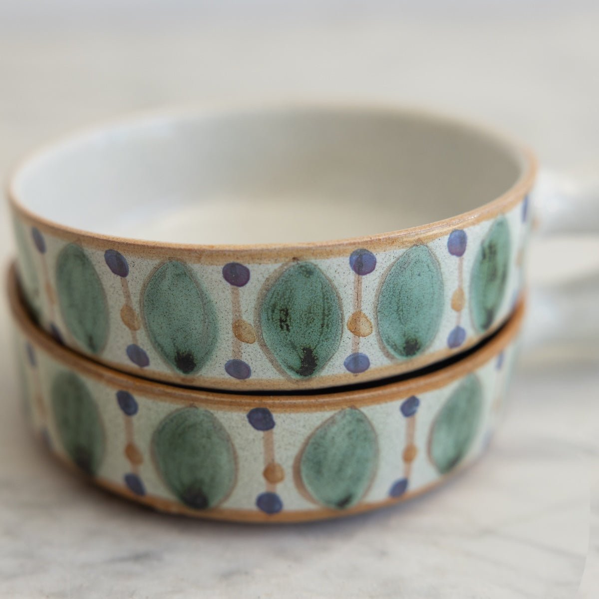 Pair of Hand Painted Bowls | Signed by Artist - elsie green - French Kitchen