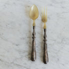 Pair of Horn and Silver Servers - elsie green - the french kitchen