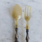 Pair of Horn and Silver Servers - elsie green - the french kitchen