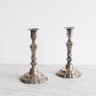Pair of Hotel Silver Candlesticks - elsie green - decor