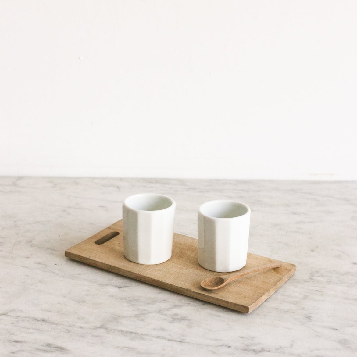 Pair of Lactana Paris Yogurt Pots with Wood Spoon - elsie green - the french kitchen