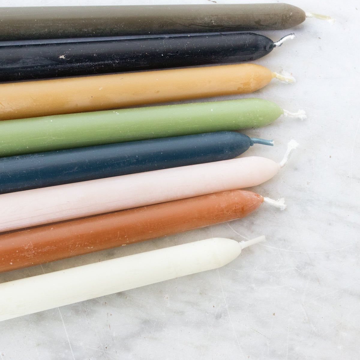 Pair of Long Every Day Beeswax Tapers - elsie green - Decor
