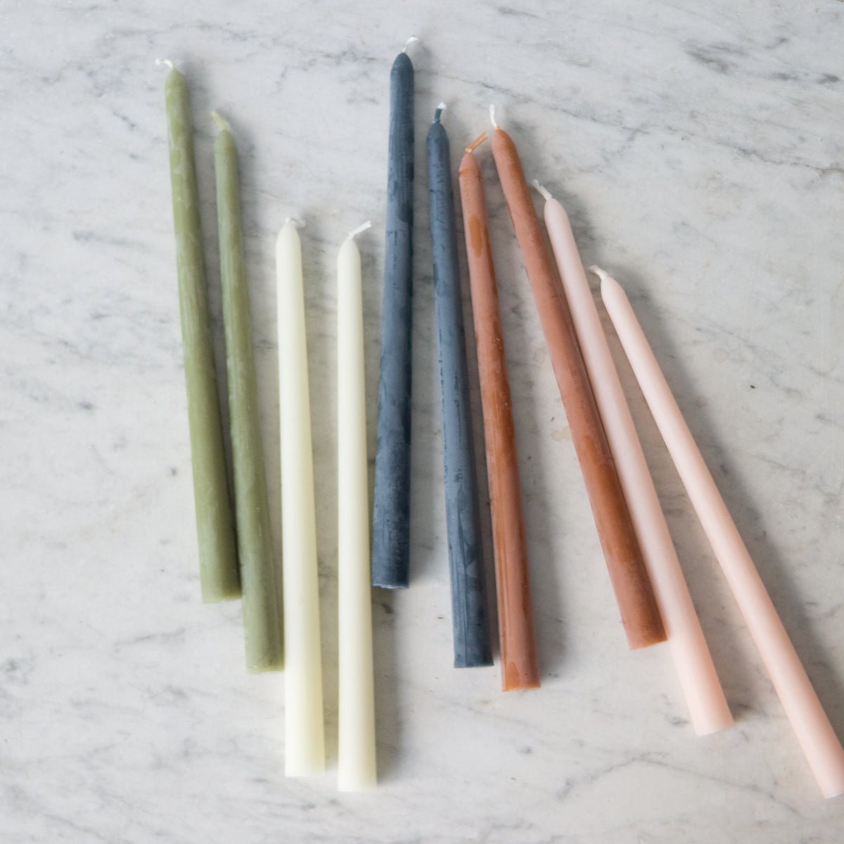 Pair of Long Every Day Beeswax Tapers - elsie green - Decor