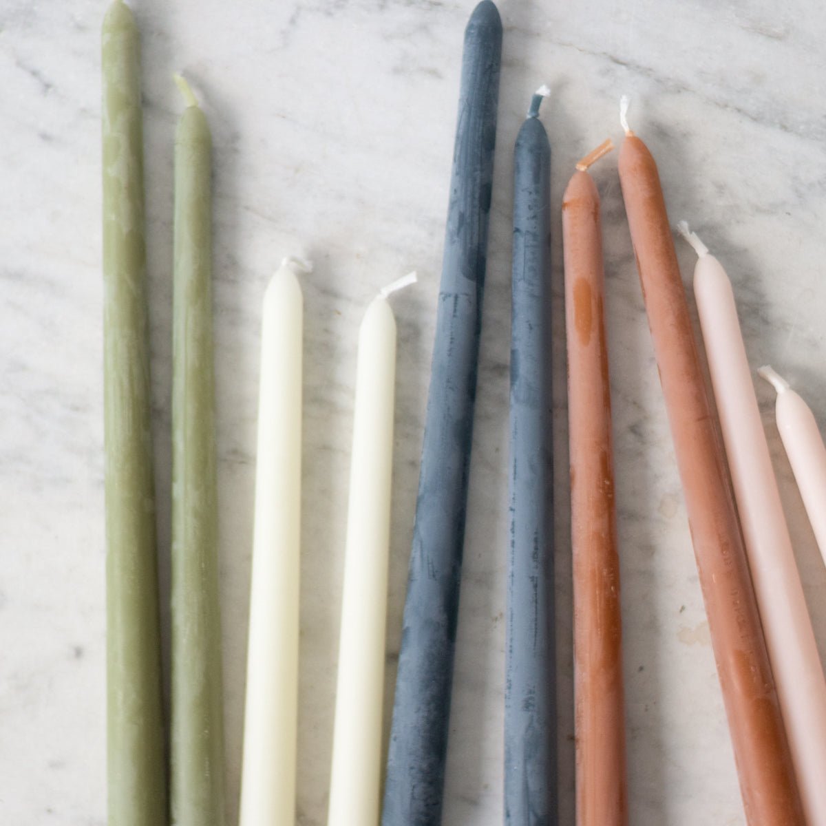 Pair of Long Every Day Beeswax Tapers - elsie green - Decor