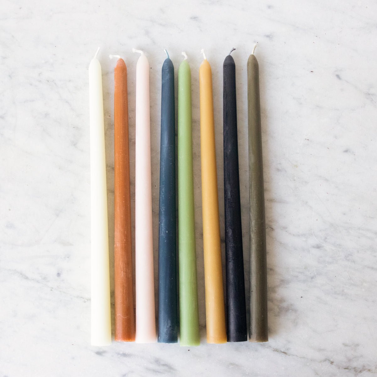 Pair of Long Every Day Beeswax Tapers - elsie green - Decor