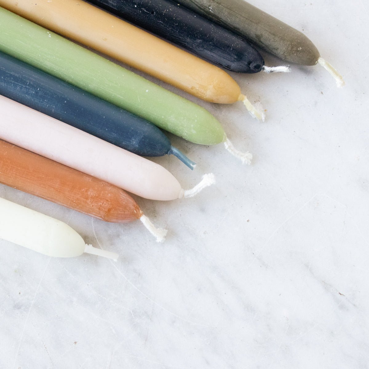 Pair of Long Every Day Beeswax Tapers - elsie green - Decor