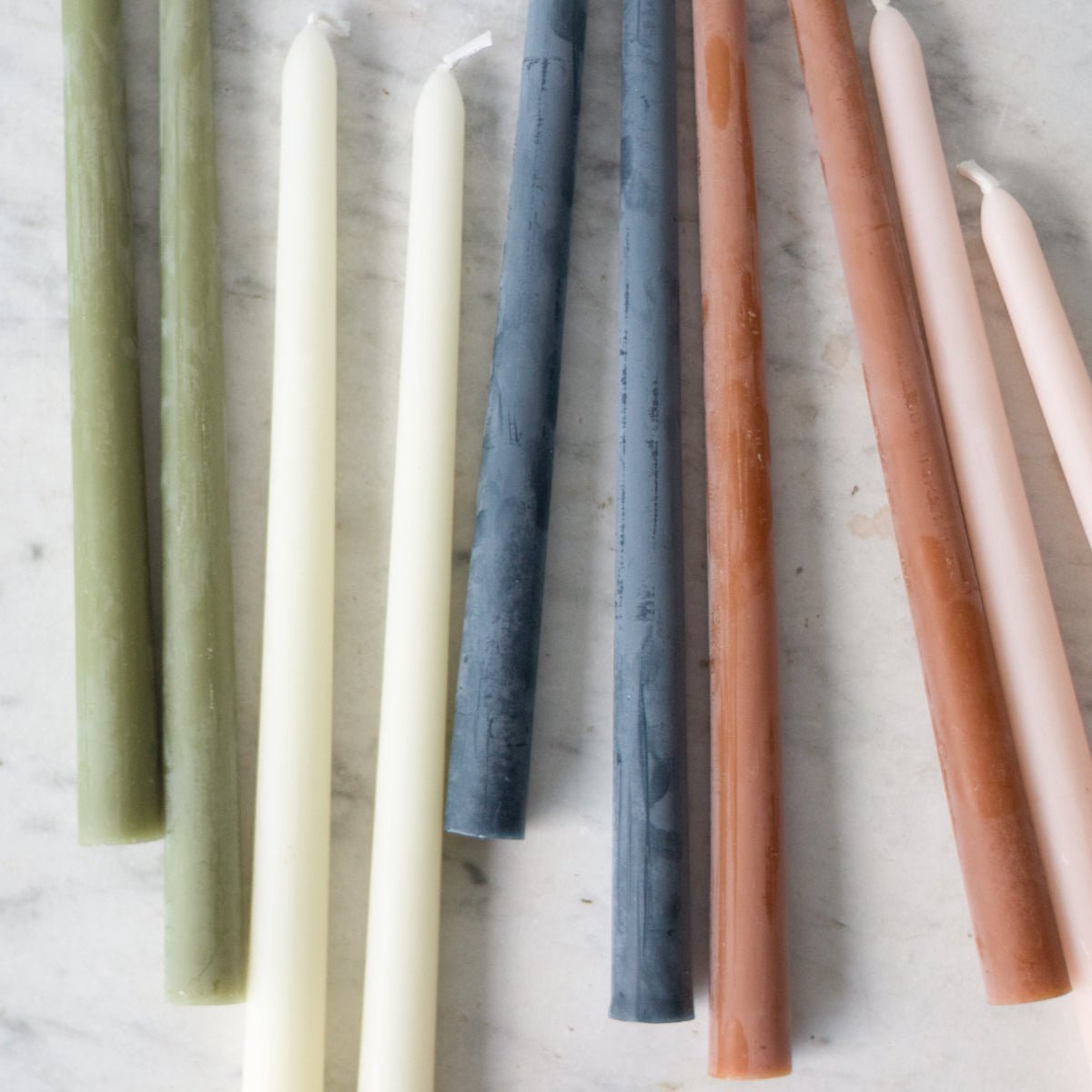 Pair of Long Every Day Beeswax Tapers - elsie green - Decor