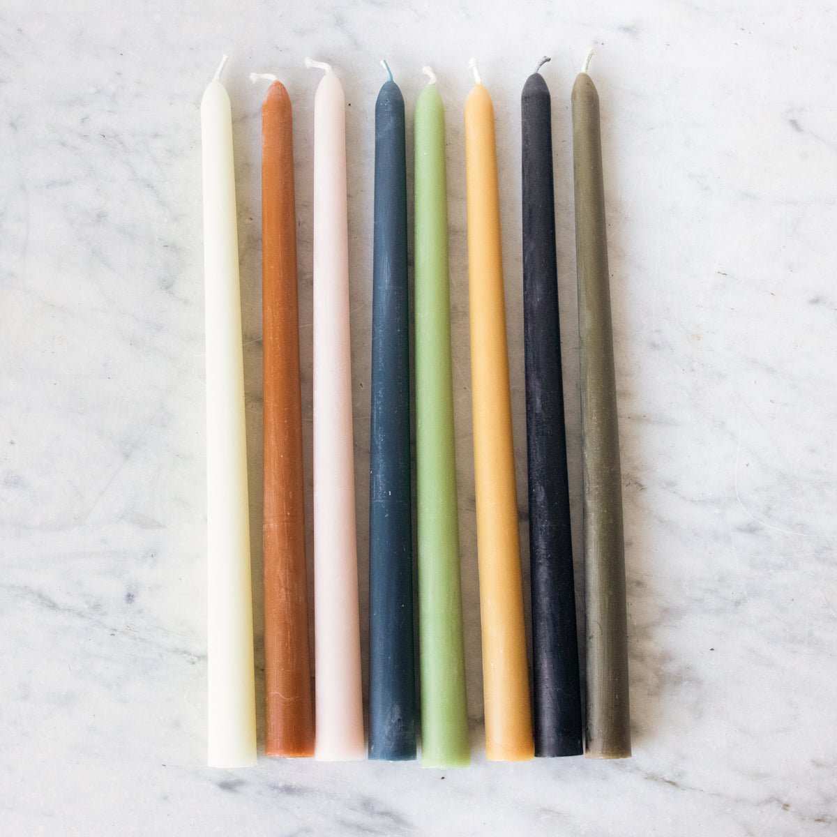Pair of Long Every Day Beeswax Tapers - elsie green - Decor