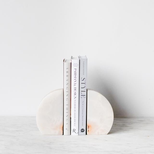 Pair of Marble Bookends - elsie green - decor