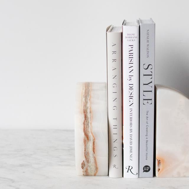 Pair of Marble Bookends - decor - elsie green