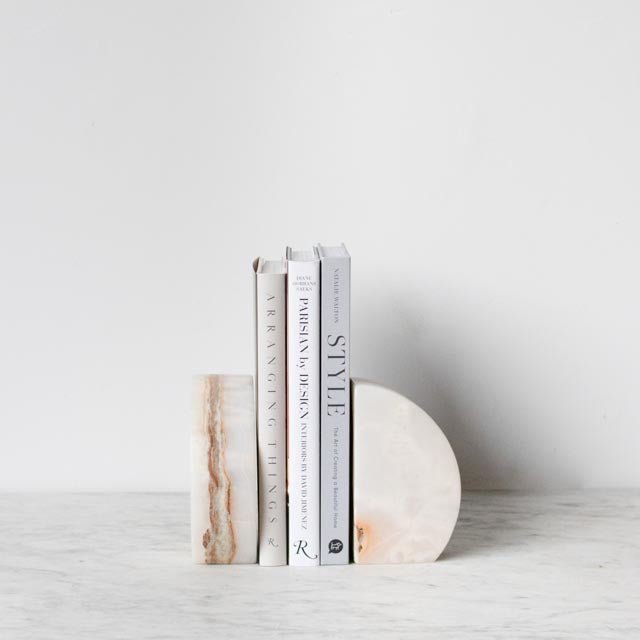 Pair of Marble Bookends - elsie green - decor
