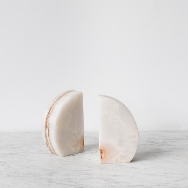Pair of Marble Bookends - elsie green - decor