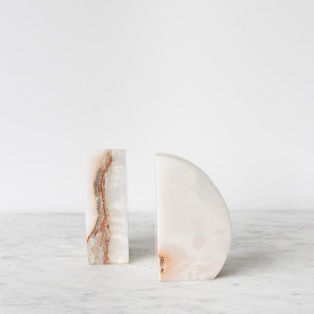 Pair of Marble Bookends - elsie green - decor