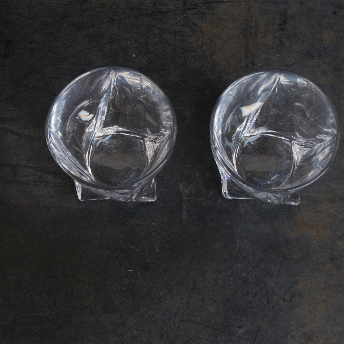 Pair Of Mid - Century Crystal Bar Glasses - elsie green - The French Kitchen