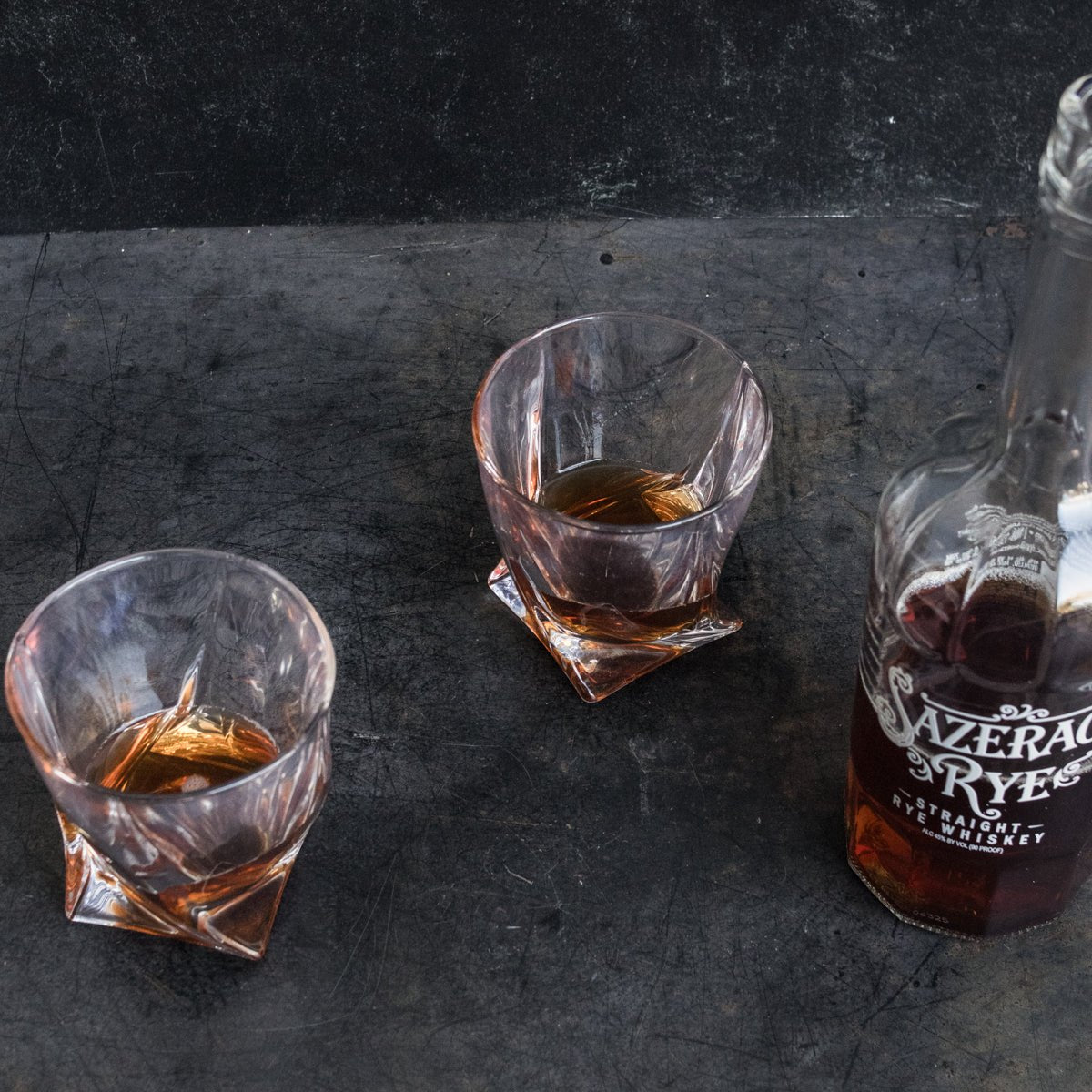 Pair Of Mid - Century Crystal Bar Glasses - elsie green - The French Kitchen