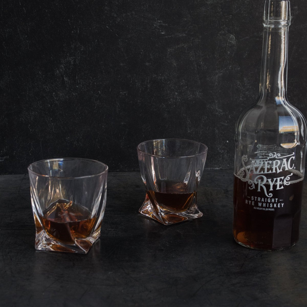 Pair Of Mid - Century Crystal Bar Glasses - elsie green - The French Kitchen