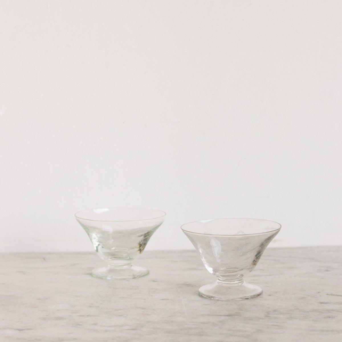 Pair of Mid - century Dessert Coupes - elsie green - The French Kitchen