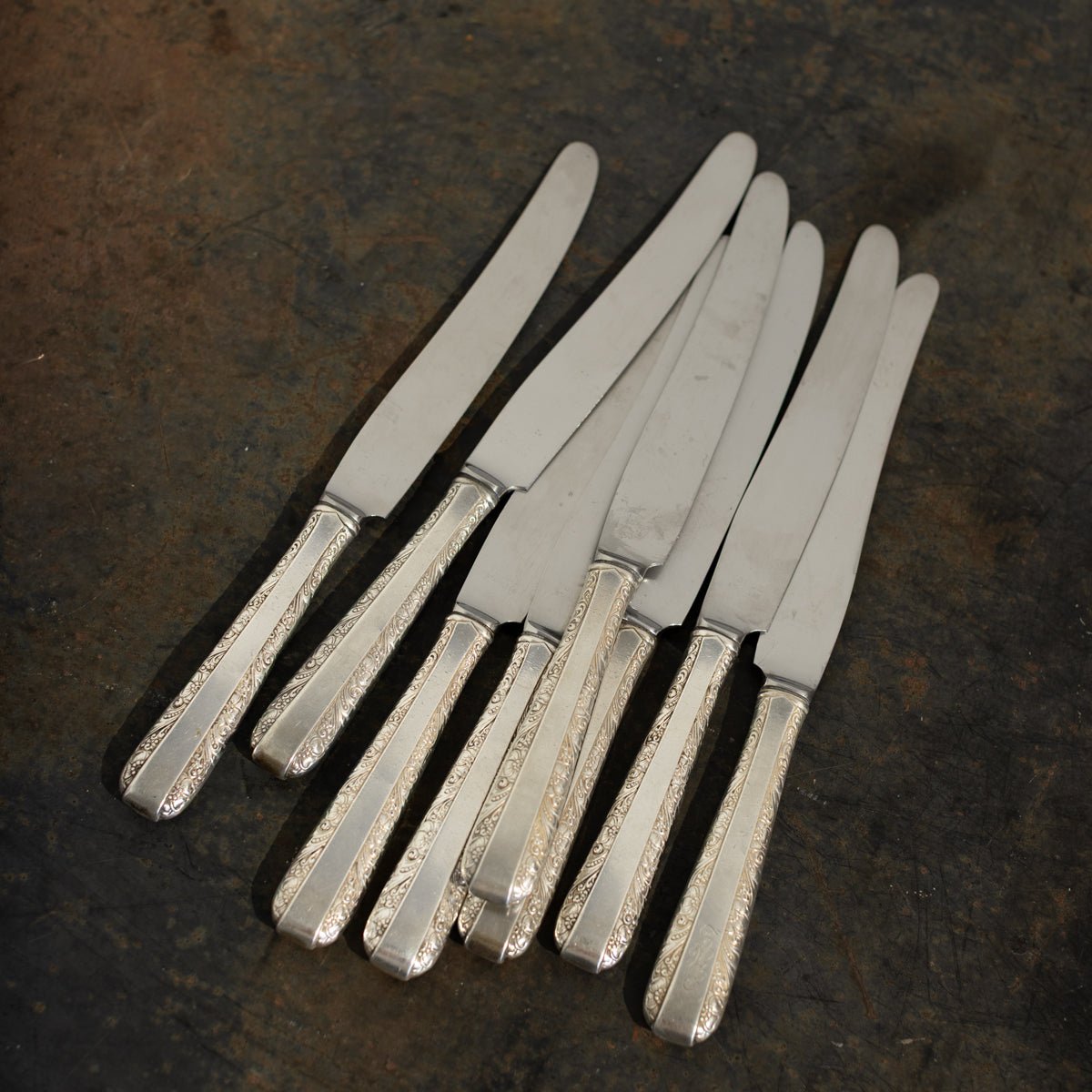 Pair of Monogrammed Sterling Dinner Knives | The Patrick Orbe Collection - elsie green - the french kitchen