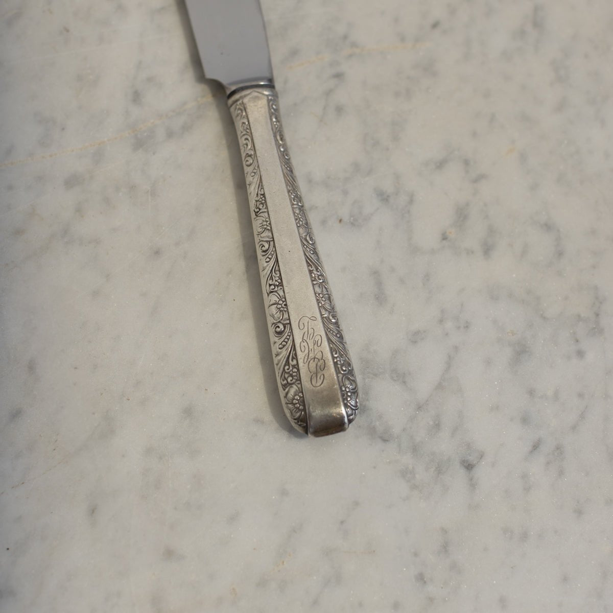 Pair of Monogrammed Sterling Dinner Knives | The Patrick Orbe Collection - elsie green - the french kitchen