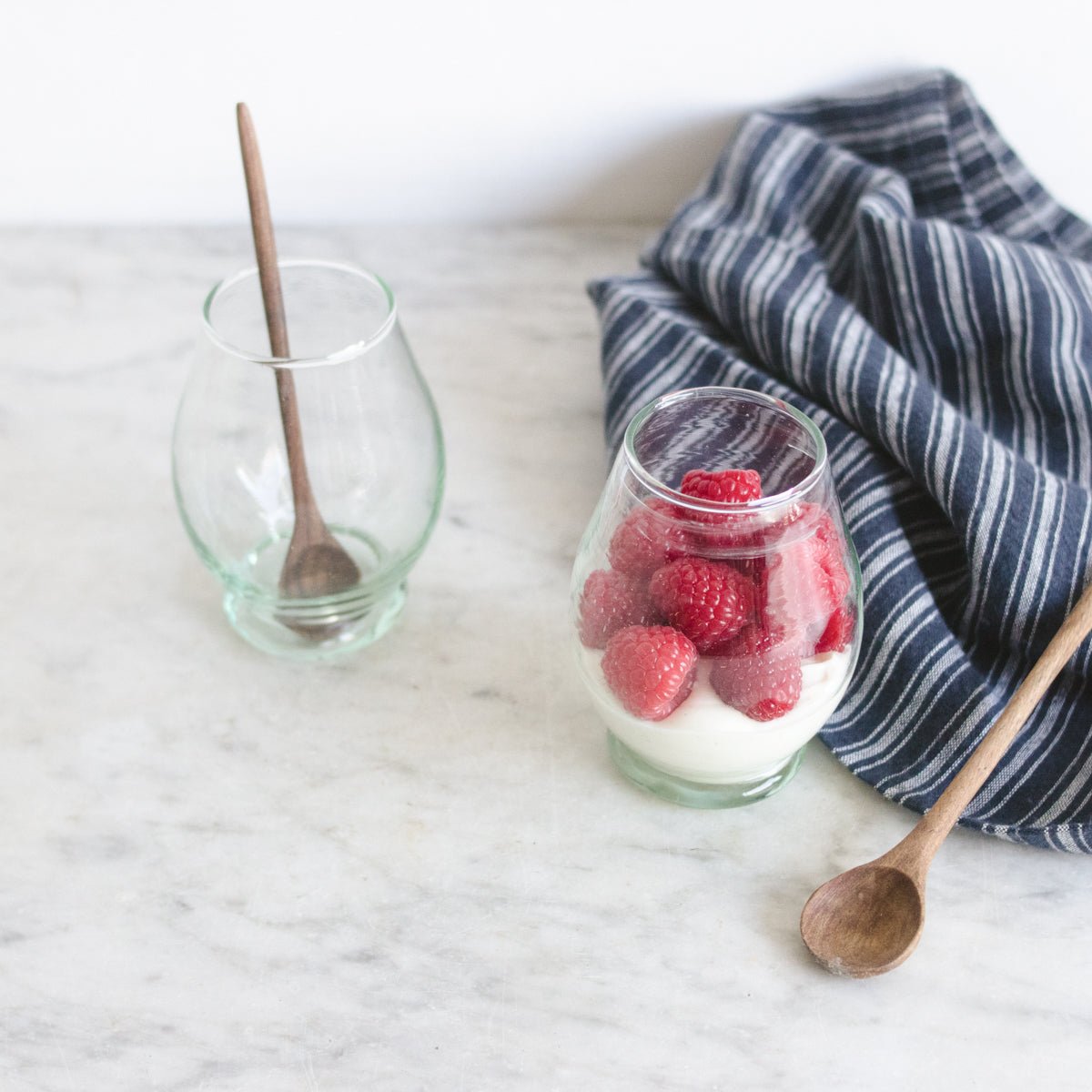 Pair of Moroccan Mango Glasses with Walnut Spoons - elsie green - the french kitchen