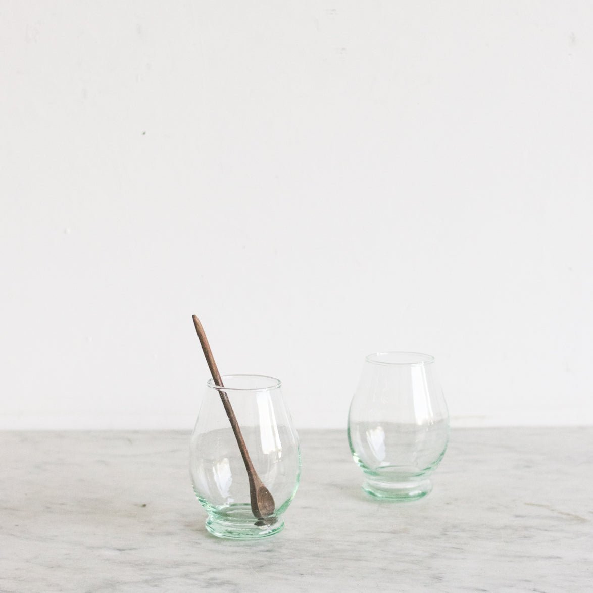 Pair of Moroccan Mango Glasses with Walnut Spoons - elsie green - the french kitchen