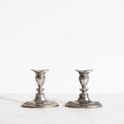 Pair of Oval Silver Candlesticks | The Patrick Orbe Collection - elsie green - decor