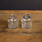 Pair of Petite Butter Keepers with Silver Spreaders - elsie green - the french kitchen