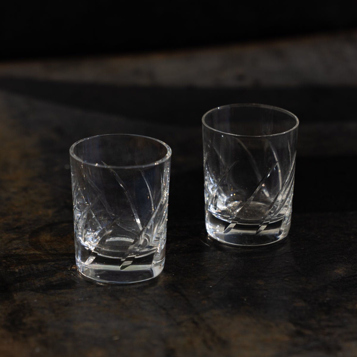 Pair of Petite Crystal Bar Glasses - elsie green - the french kitchen