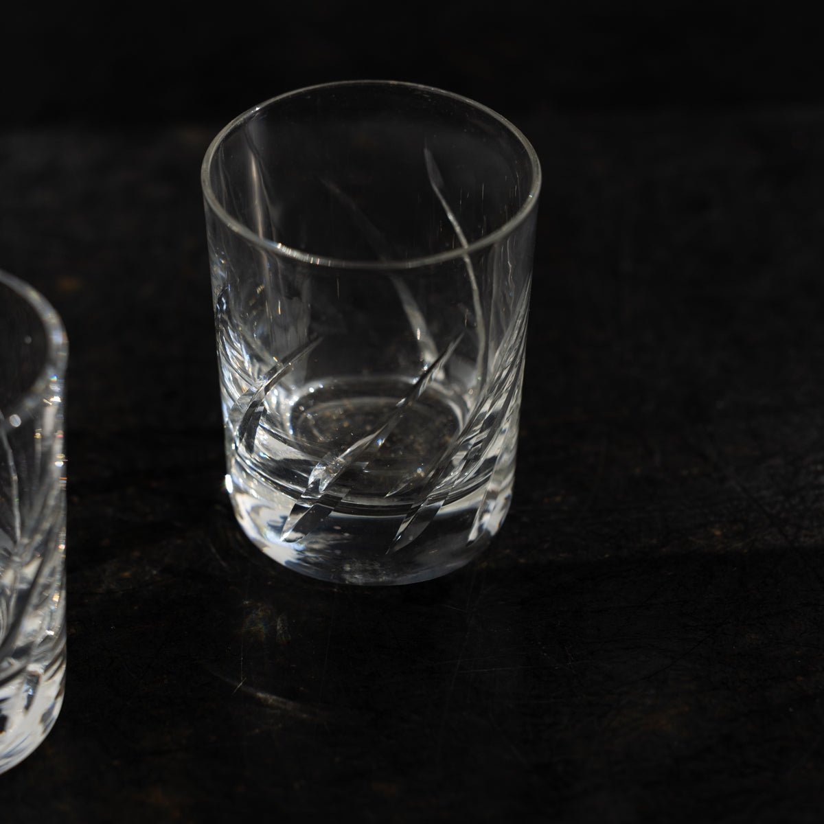 Pair of Petite Crystal Bar Glasses - elsie green - the french kitchen