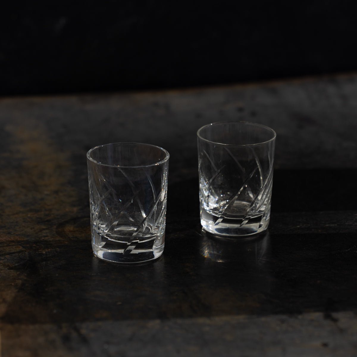Pair of Petite Crystal Bar Glasses - elsie green - the french kitchen