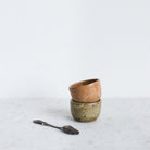 Pair of Petite Stoneware Ramekins with Silver Salt Spoon - elsie green - the french kitchen